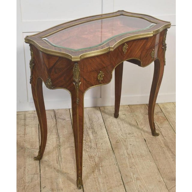 Metal French Gilt-Bronze Mounted Bijouterie Table For Sale - Image 7 of 14