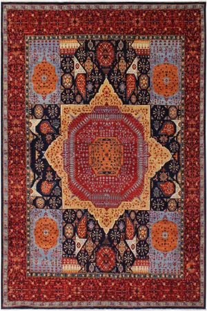 1990s Shabby Chic 1990's Vintage Mamluk Wool Rug - 9′4″ × 12′3″