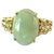 Green 14k Gold Oval Jade Cocktail Ring Vintage Chinese For Sale - Image 8 of 8
