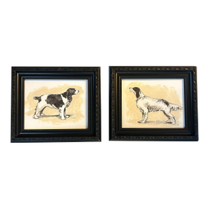 Two Contemporary Original Stephen Heigh Dog Portraits “Best of Show” and “Club Champion” - Set of Two