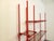 1970s Vintage Italian Bauhaus Style Bookcase in Red Metal and Smoked Glass, 1970s For Sale - Image 5 of 15