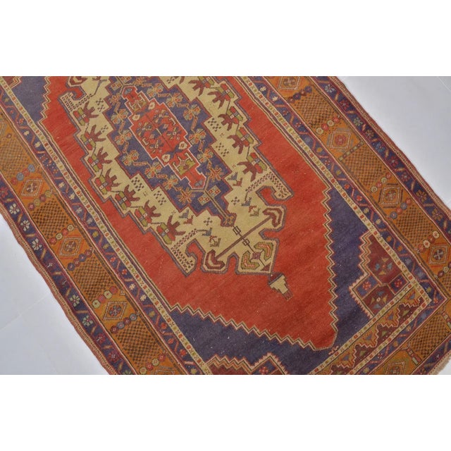 Turkish Mid 20th Century Bohemian Area Anatolian Carpet For Sale - Image 3 of 10