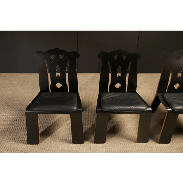 Robert Venturi Robert Venturi Post-Modern 'Chippendale' Chairs for Knoll International, C. 1985 For Sale - Image 4 of 14