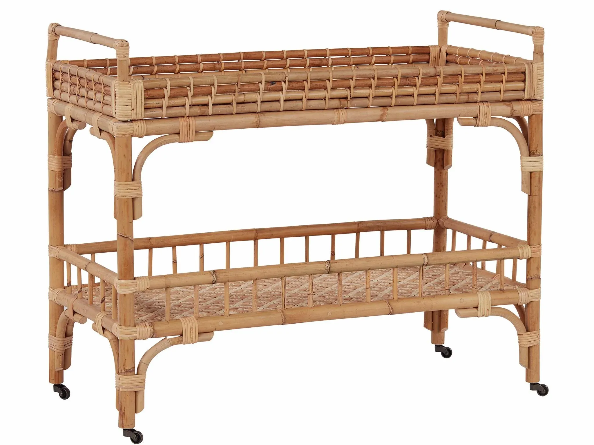 Wythe Home Shoreline Rattan Bar Cart - Thumbnail 3