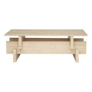 Berlin Travertine Coffee Table by Kiwano Concept For Sale