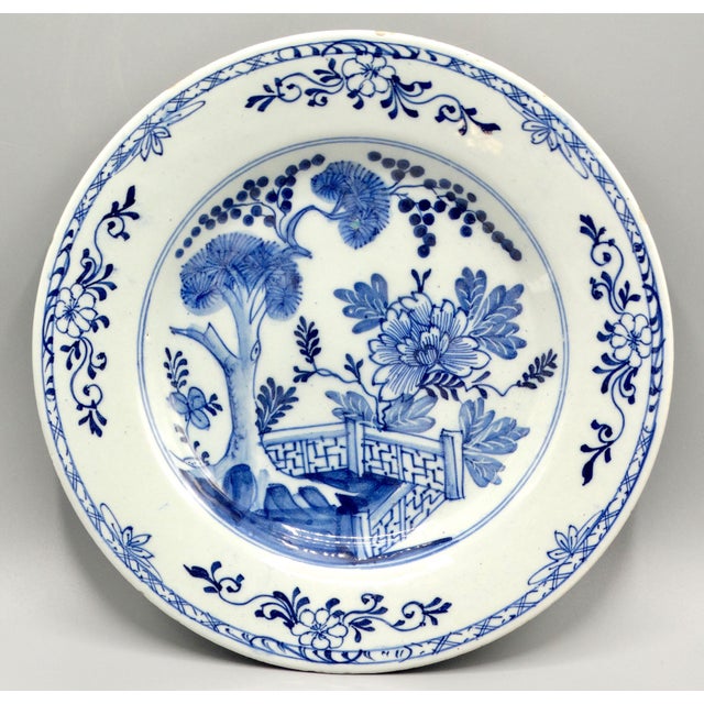 Mid-Century Modern 18th-Century Delftware Plates With Maker's Mark, a Pair For Sale - Image 3 of 8