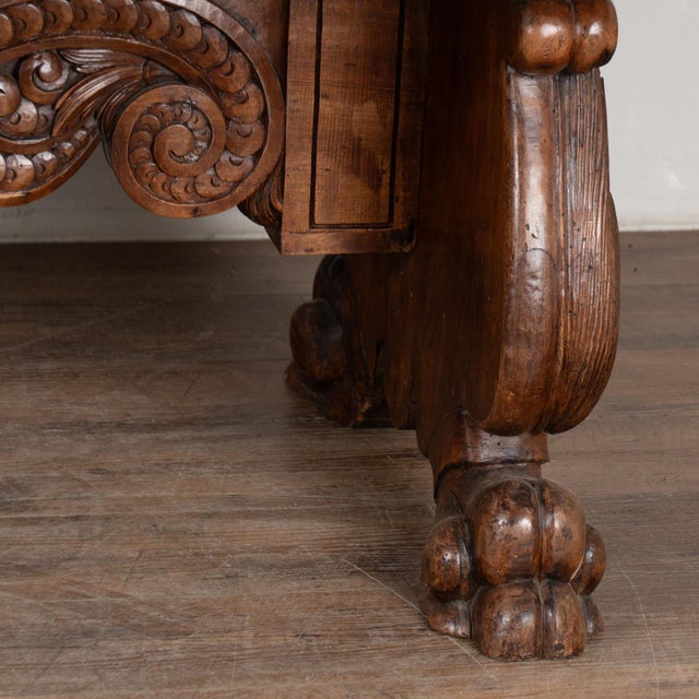 19th Century Italian Walnut Monastery Dining Table For Sale - Image 17 of 18