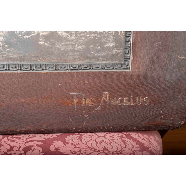 Early 20th Century “The Angelus” Print After Jean-François Millet, Carved Wood Frame For Sale - Image 4 of 9