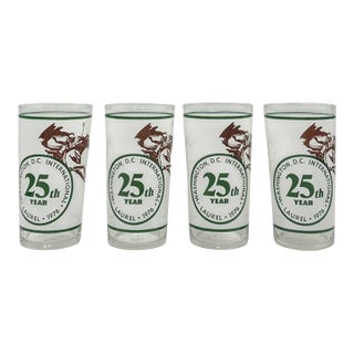 Vintage Set 4 Washington, d.c. International Horse Show Glasses For Sale