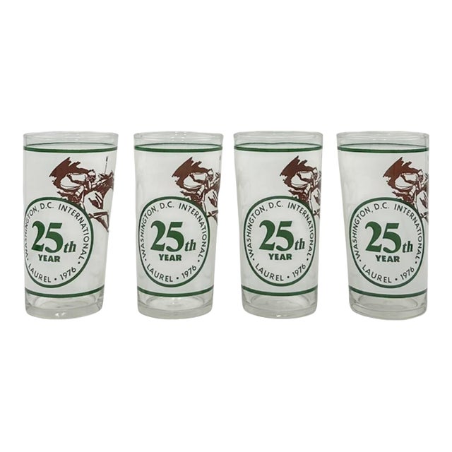 Vintage Set 4 Washington, d.c. International Horse Show Glasses For Sale