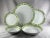 Mid Century White Daisy Green Leaf Platinum Trim Floral Service for 4 Dinnerware - 20 Piece Set For Sale - Image 13 of 13