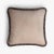 Contemporary Happy Pillow Soft Velvet Cushion with Cappuccino Grey Fringes by Lorenza Briola for Lo Decor For Sale - Image 3 of 3