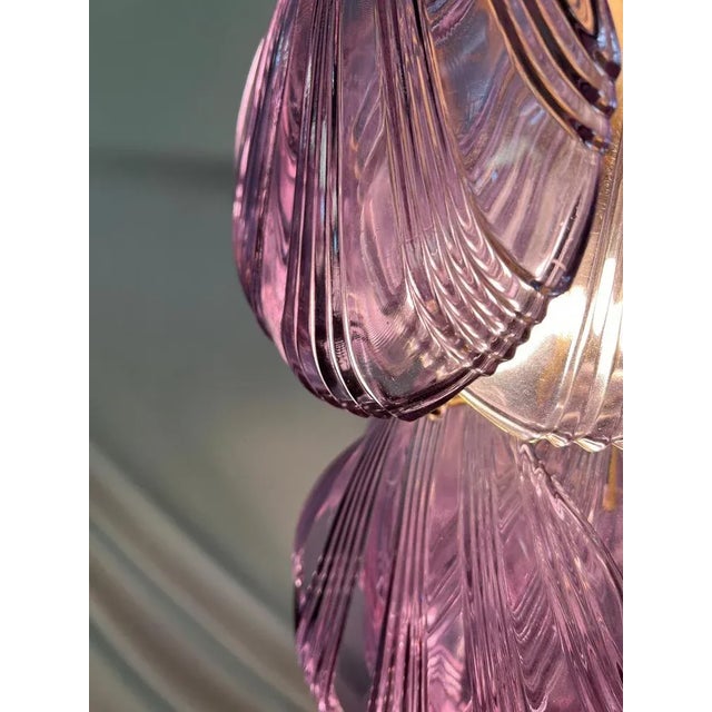 Purple Murano Shell Glass Ceiling Lights, 1990s, Set of 2 For Sale - Image 8 of 13