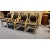Set of 8 Century Furniture dining chairs featuring a seashell-patterned fabric. The whitewashed birch wood beautifully...