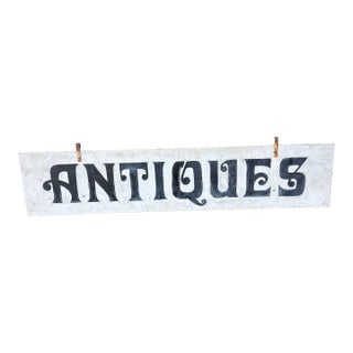 Vintage “Antique” Store Display Sign For Sale