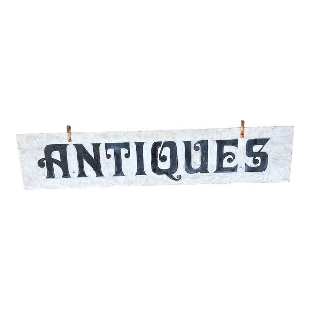 Vintage “Antique” Store Display Sign For Sale