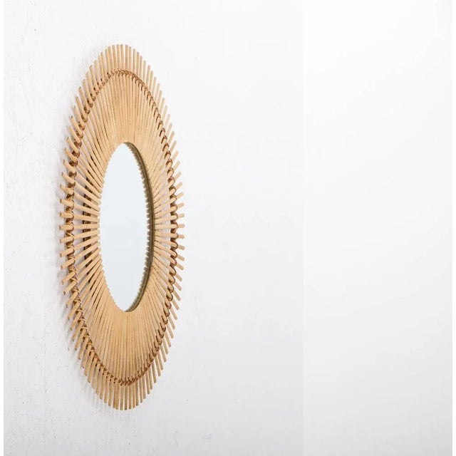 Swedish Cane and Rattan Mirror, 1960s For Sale - Image 3 of 6