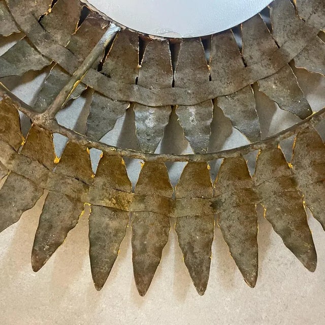 Italian Round Sun Mirror, 1950s For Sale - Image 6 of 11