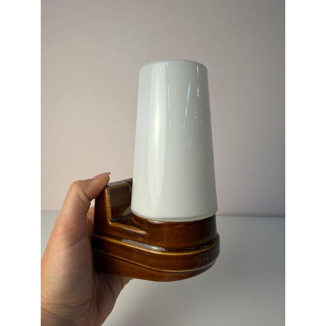 Sigvard Bernadotte Brown Model 6080 Wall Lamp by Sigvard Bernadotte for Ifö For Sale - Image 4 of 11