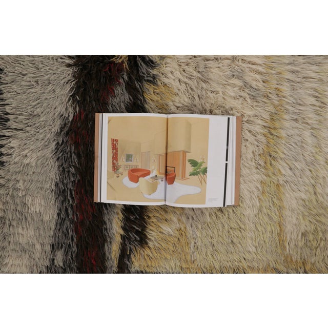 Gray Vintage Swedish Rya Rug With Cream and Gray Geometric Design - Rug & Kilim For Sale - Image 8 of 9
