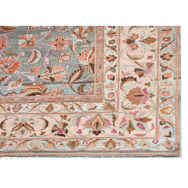 Early 20th Century Persian Mehraban Rug For Sale - Image 13 of 15