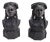 Fireplace Tridents with Female Head in Cast Iron, 1950s, Set of 2 For Sale