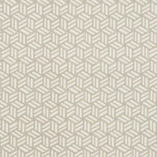 Sample- Schumacher X Miles Redd Tumbling Blocks Fabric in Greige For Sale