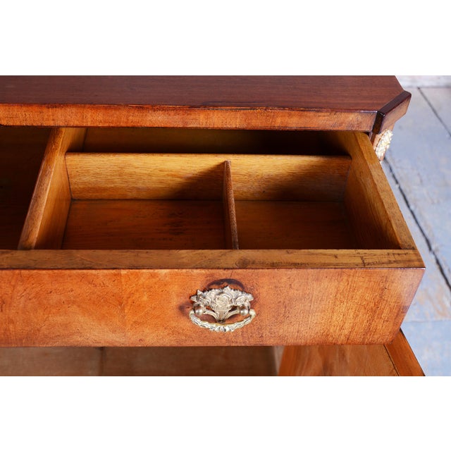 Metal Empire Cabinet in Oak, Spruce, Mahogany Veneer and Brass, Austria, 1810s For Sale - Image 7 of 17