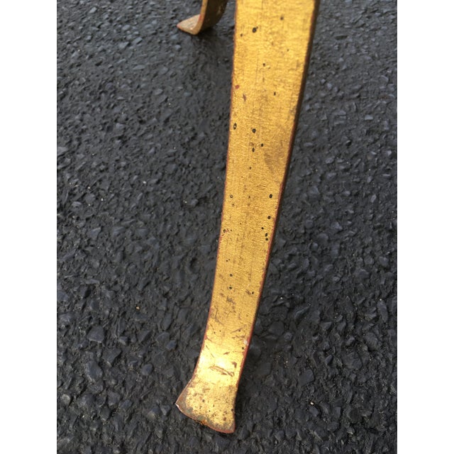 Metal Vintage Regency Style Gilded Wrought Iron Pedestal Stand. For Sale - Image 7 of 11