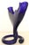 1970s Cobalt Blue Blown Glass American Cornucopia Gondola Centerpiece Vase For Sale In San Diego - Image 6 of 16