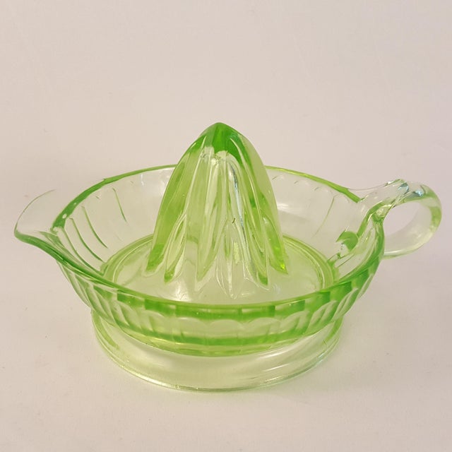 1930s Large Uranium Vaseline Glass Juice Reamer Chairish
