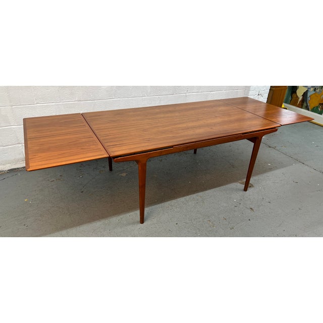 Uldum Møbelfabrik Mid-Century Danish Teak Draw-Leaf Dining Table by Uldum Møbelfabrik For Sale - Image 4 of 16