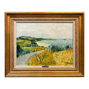 Mid‑Century Ardissonne Coastal Landscape Oil Painting