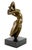 Modern brown patinated bronze sculpture. This brown patinated bronze sculpture is a decorative art piece from the 20th...