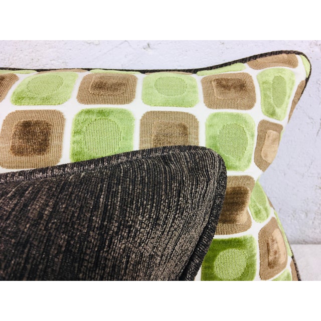 Modern Cut Velvet Pillows - a Pair For Sale In Philadelphia - Image 6 of 9