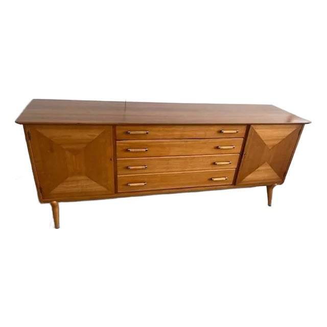1960s Renzo Rutili Sideboard Credenza, Johnson Furniture Company Usa For Sale