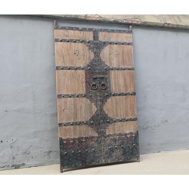 Chinese Antique Chinese Pine Compound Gate For Sale - Image 3 of 4