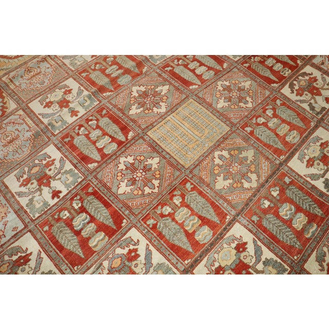 Textile Zabihi Collection Oversize Antique Garden Design Persian Bakhtiari Rug - 12'2" x 17'4" For Sale - Image 7 of 12