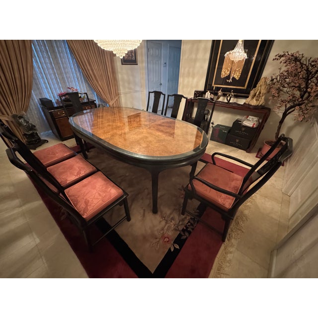 Century Furniture Raymond Sobota Signature Chin Hua Dining Room Table With Table Surface in Impeccable Condition With 8 Chairs For Sale - Image 12 of 14