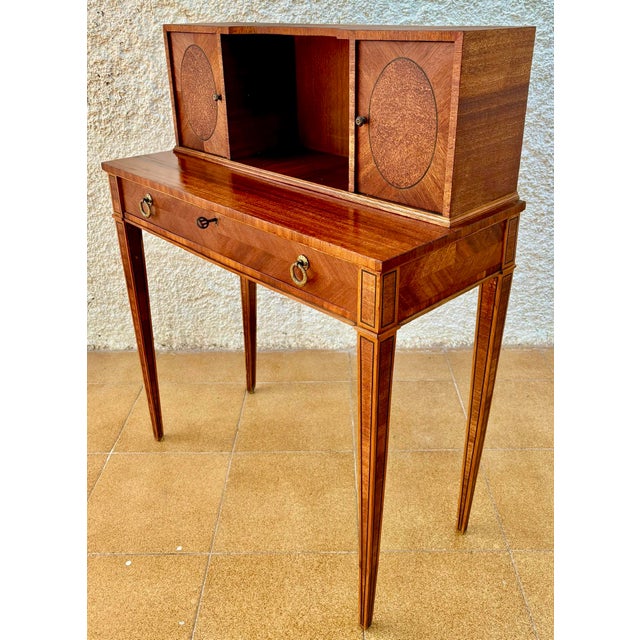 Spanish Writing Desk With Upper Cabinets, 1940s For Sale - Image 10 of 18