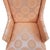 Slender Queen Anne Wing Chair in Peach Silk Damask With Chinoiserie Medallions For Sale In Raleigh - Image 6 of 6