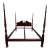 Vintage King Size Universal Furniture Chippendale Carved Four Poster Rice Bed For Sale