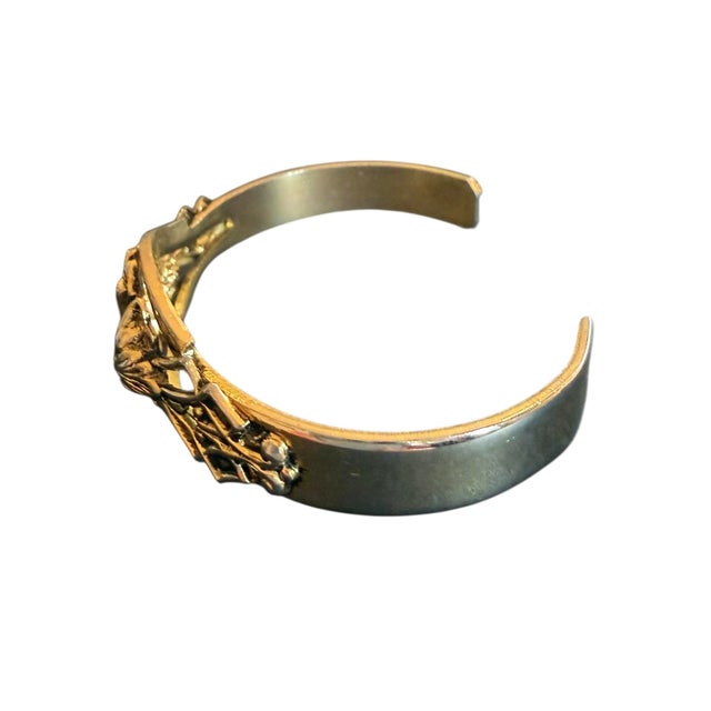 Late 20th Century Vintage Whiting and Davis Style Gold Filled Cuff For Sale - Image 5 of 5