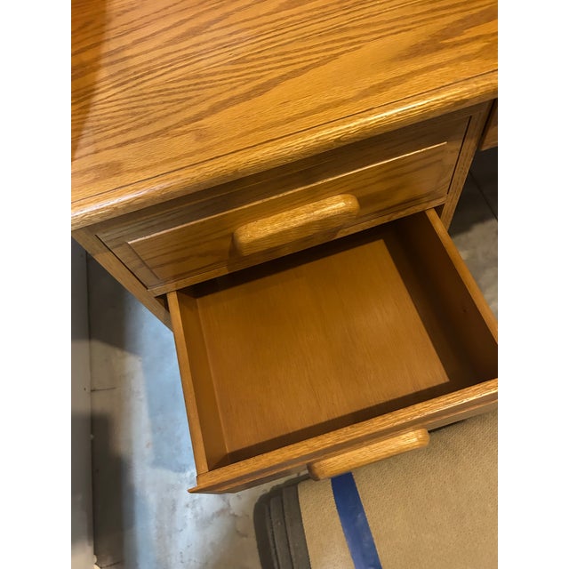 Artisan Amish-Crafted Solid Wood Desk & Chair Set (Ohio, C. 2000) For Sale - Image 10 of 18