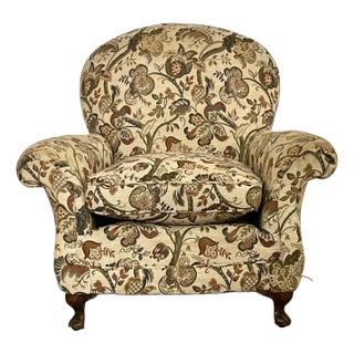 1920s Classic Rolled Arm Club Chair For Sale