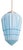 Art Deco Pendant Light in Pressed Molded Opaline Glass and Blue Color, 1920s For Sale
