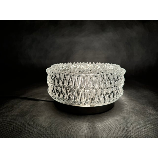 Mid-Century Modern Mid-Century Glass Flush Mount Ceiling Light, 1970s For Sale - Image 3 of 11