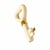 Modern Mid 20th Century 14k Yellow Gold White Agate Key Pendant Slide Necklace Modern Estate For Sale - Image 3 of 4