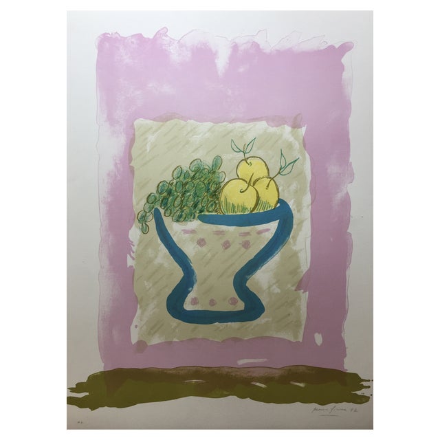 Maria Girona, Blue Fruit, 1992, Lithograph For Sale