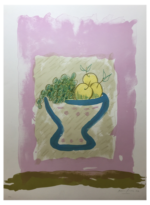 Maria Girona, Blue Fruit, 1992, Lithograph